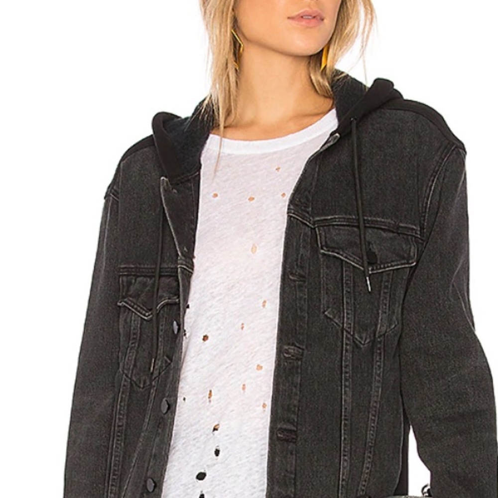 Alexander Wang Daze Denim Jacket with Hoodie